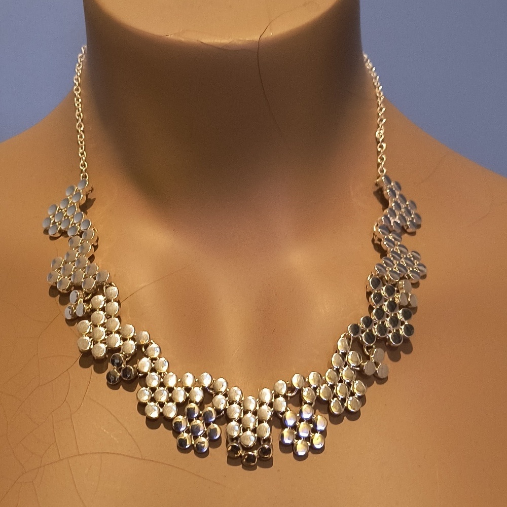 17" Silver Statement Necklace